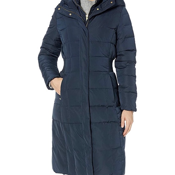 Cole Haan Taffeta Down Coat with Bib L - Picture 1 of 12